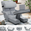 AECOJOY Floor Chair, Padded Folding Gaming Chair with 14-Level Adjustable Backrest, Portable Lazy Sofa