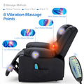 AECOJOY Massage Recliner Chair with Heat Function, Overstuffed Recliner Sofa