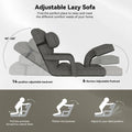 AECOJOY Floor Chair, Padded Folding Gaming Chair with 14-Level Adjustable Backrest, Portable Lazy Sofa
