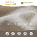 100% Pure Linen Duvet Cover with Button Closure and Corner Ties Soft & Breathable - Natural Full/Queen
