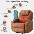 AECOJOY Power Lift Recliner Chair, Recliner Chair for Elderly with Massage and Heat, Brown