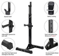2 - Piece Adjustable Squat Stand Rack or Barbell Free Press Bench, Black