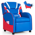 Kids Recliner Chair, Adjustable PU Leather Gaming Sofa with Footrest, Lumbar Support & Side Pockets, Ergonomic Children Lounge Armchair