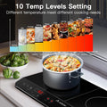 Aobosi Double Induction Cooktop with 2 Burners, 1800W Electric Stove Cooktop with Sensor Touch, 10 Temperature 9 Power Settings