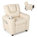 Kids Recliner Chair with Cup Holder & Side Pocket, Adjustable Toddler Lounge Sofa, Ergonomic Children Armchairs for Boys Girls Age 3+, 150lbs